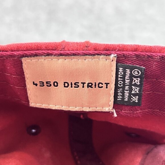 Mama Bear Embroidered 4350 District Cap Hat With Hook Loop Back Red Distressed - Picture 7 of 9